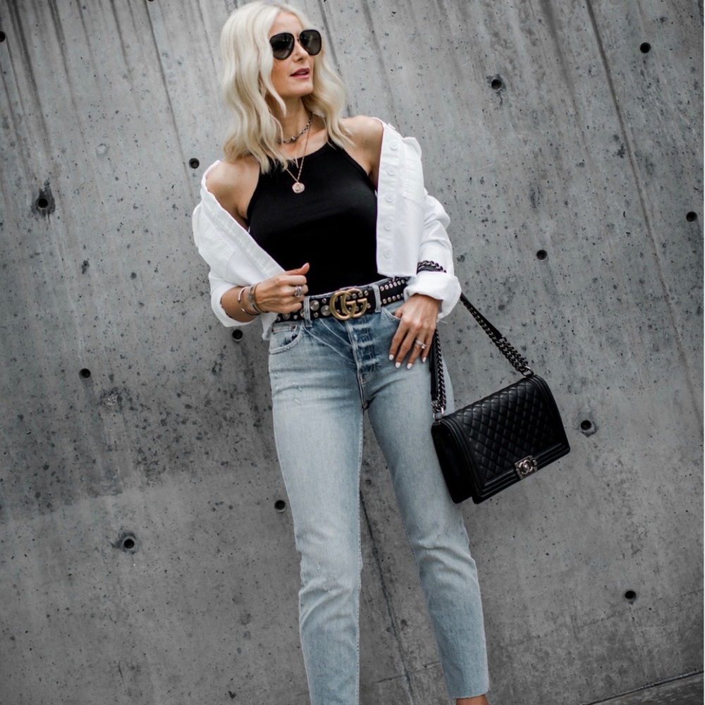 Burberry Brit White Denim Jacket Size M